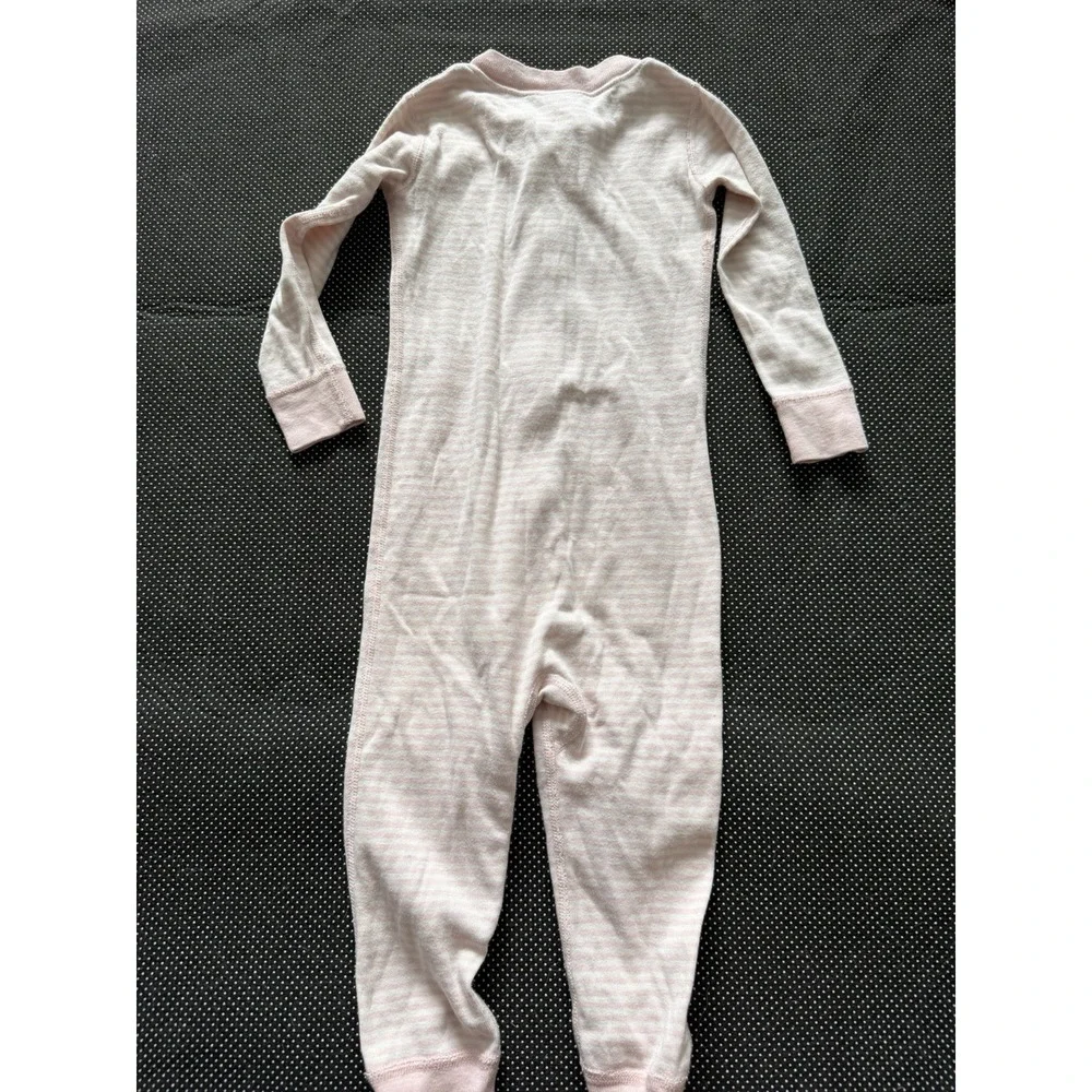 Hanna Andersson Sleeper Pajamas 2T Cotton Pink Stripe